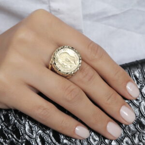 14K Solid Gold Coin Ring