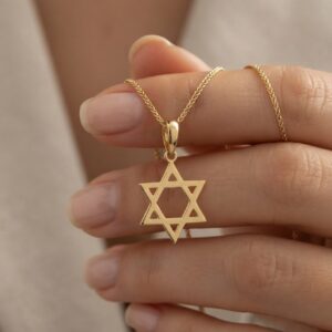 14k Gold Magen David Pendant